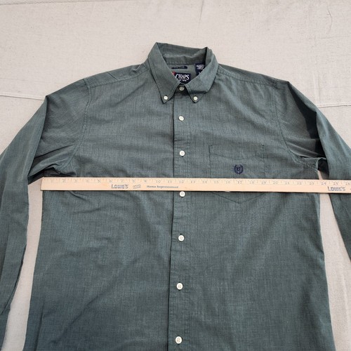 Chaps Ralph Lauren Shirt Mens Large Green Button Down Long Sleeve Casual - Picture 8 of 12