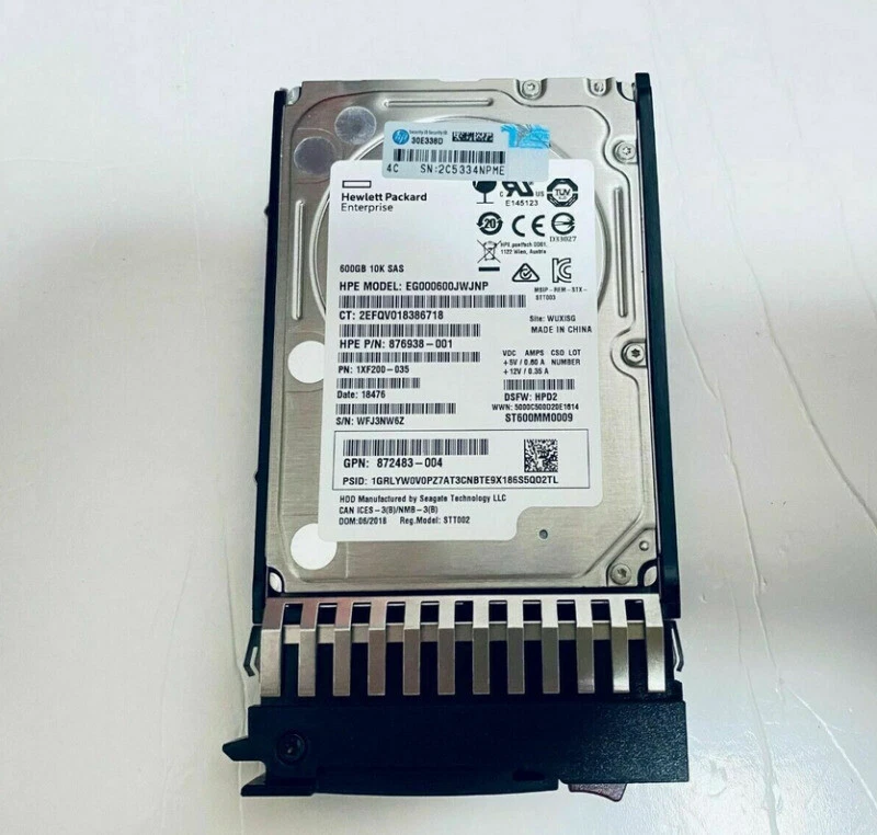 Fit J9F48A HP MSA 600GB 12G SAS 10K SFF 2.5" DP ENT HDD 876938-001 - Image 2 of 3