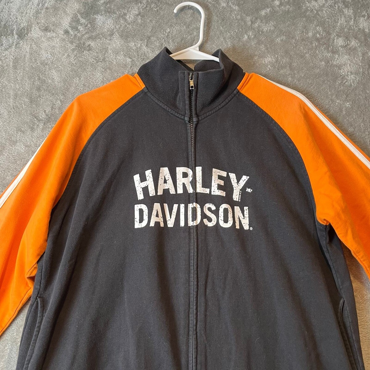 y2k✨️ Harley-Davidson トラックジャケット ジャージ ロゴ RARE Custom Y2K Sport Tek Harley Davidson Hoodie Sweatshirt