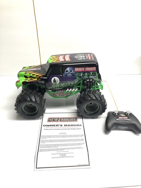 Working Bright RC Monster Jam Grave Digger Remote Control 12â 49mhz 1 16 for sale online | eBay