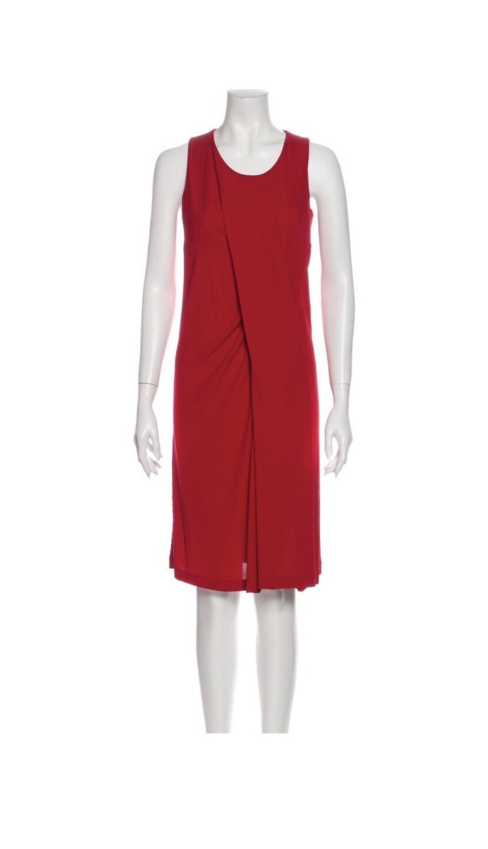 ワンピース Balenciaga Draped Mini Dress In Red Jersey Balenciaga Draped Dress in Red | FWRD