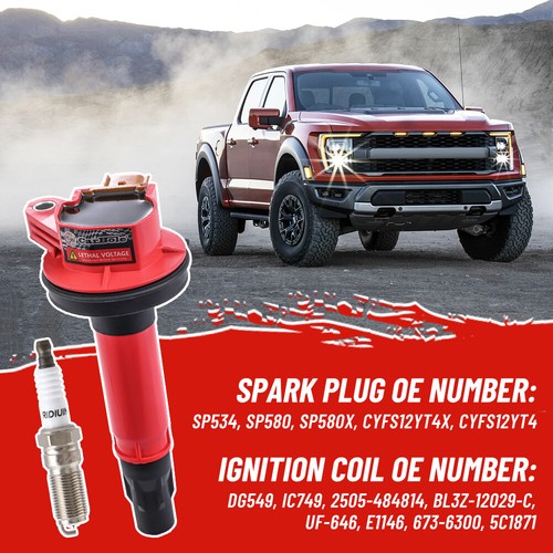 6* Ignition Coil UF646 Spark Plugs SP534 For Ford F-150 Transit Ecoboost 3.5L US - Picture 6 of 16