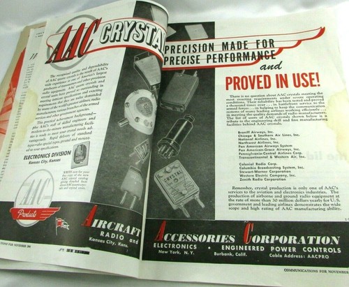 Communications Magazine Nov 1944 Vol 24 No 11 WWII Cover Field Radio electronics - Picture 5 of 12