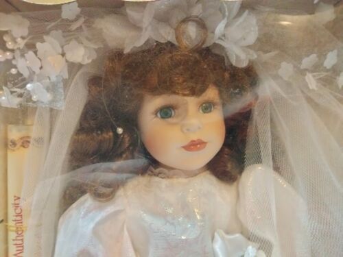 Collectors Choice Genuine Fine Bisque Porcelain 18" Wedding Doll Limited Edition - Picture 2 of 11
