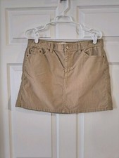 Vintage Gap Corduroy Skirt Mini Skirt Tan Size 14 Excellent
