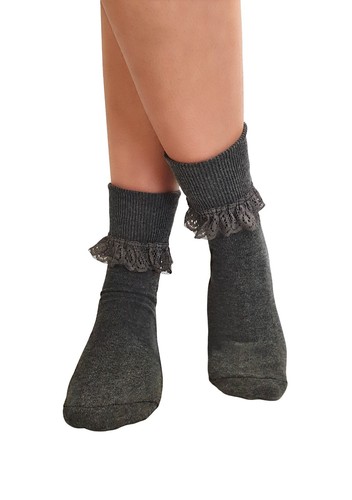 Girls Frilly Ankle Lace Socks Cute Crew Length Girls School Fashion Cotton 4-5.5 - Picture 19 of 24