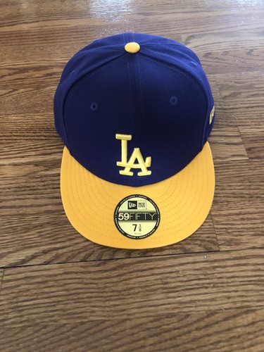 la dodgers purple and gold hat