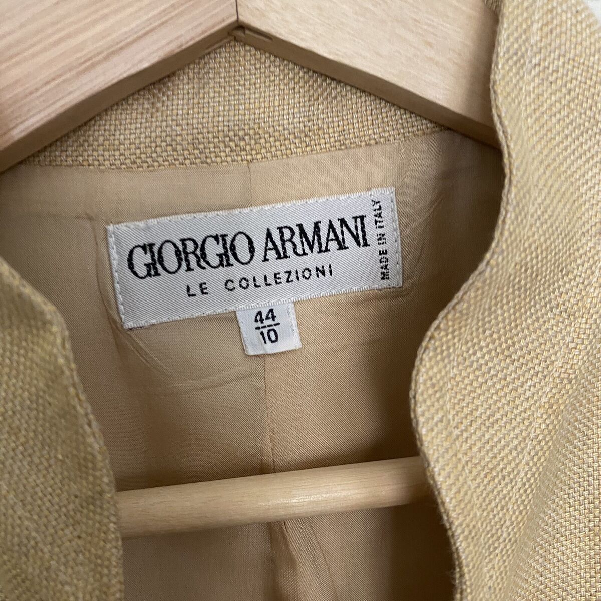 Vintage Giorgio Armani Le Collezioni Linen Blazer Size 44 10 Vintage Giorgio Armani Le Collezioni Linen Blazer Size 44 10
