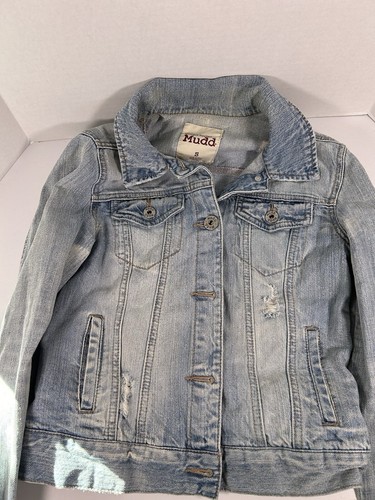 Mudd Denim Jean Jacket Distressed Lightwash Size S