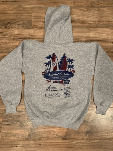Hanes Youth Sweatshirt Pullover Hoodie ComfortBlend EcoSmart Surfin Safari - Picture 5 of 5