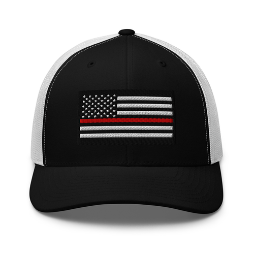 Firefighter Flag Trucker Hat Firefighter Snapback Thin Red Line Flag Hat Fireman - Picture 21 of 67