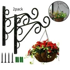 2x Hanging Plant Bracket Wall Plant Hook Heavy Duty Hangers Flower Pot Lantern