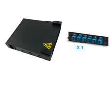 6 Port SCUPC Singlemode Fiber Optic Wall Mount Patch Panel Enclosure "LGX", LIU