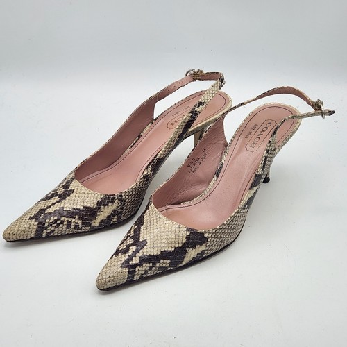 Vintage COACH Designer Women's Shoes, Alena Python - Womens 8.5 M - Picture 4 of 7