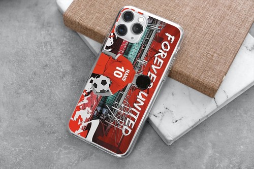 Personalised MANCHESTER UNITED Football Hard Phone Cover Mens Birthday Gifts - Picture 3 of 3