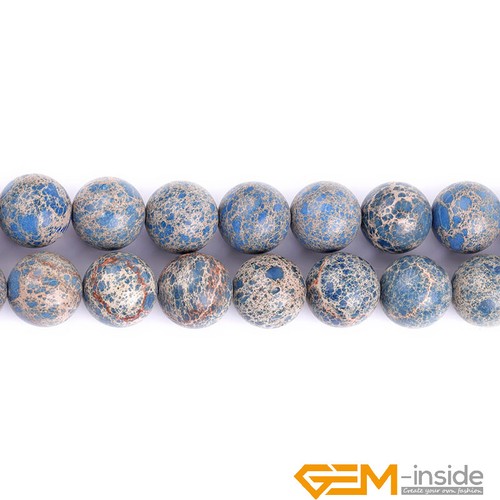 Blue Crazy Lace Agate Gemstone Semi Precious Round Beads For Jewelry Making 15" - Picture 26 of 26