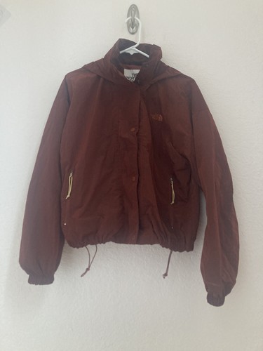 The North Face Women's Medium M66 Utility Wind Jacket Brandy Brown Packable Hood