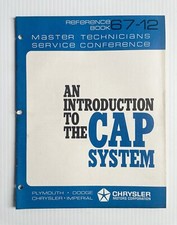1967 Chrysler Master Technician Service Reference Book 67-12 Intro To Cap System