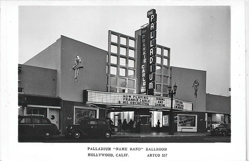 Hollywood CA California Palladium nome band sala da ballo tendone RPPC copia cartolina - Foto 1 di 2