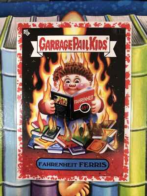 2022 Topps Garbage Pail Kids Book Worms Inkwell RED #81a FAHRENHEIT FERRIS 50/75