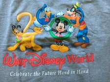 WALT DISNEY WORLD MILLENNIUM CELEBRATION 2000 FUTURE MICKEY GRAY SHIRT LARGE NWT