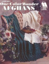 ANNIES ATTIC CROCHET ONE COLOR WONDER AFGHANS 6 DESIGNS VTG 1997