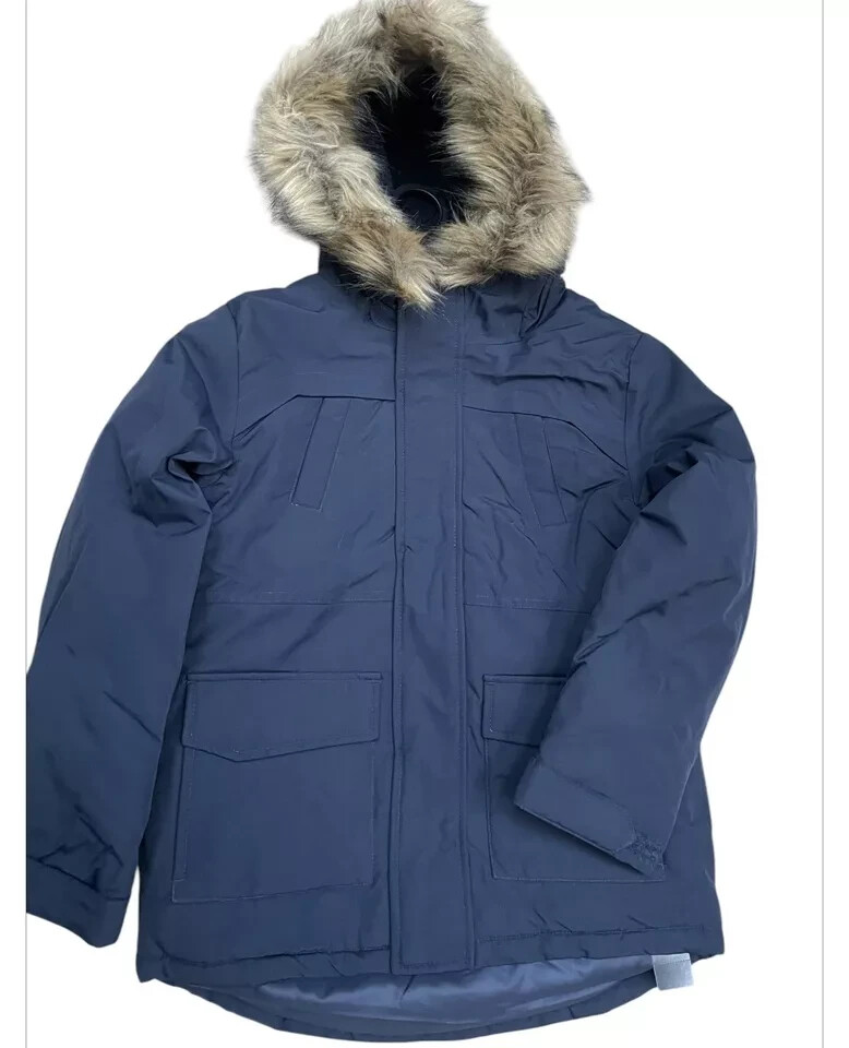 NEW BOYS COATS KIDS BACK TO SCHOOL FUR HOODED JACKET WINTER WARM