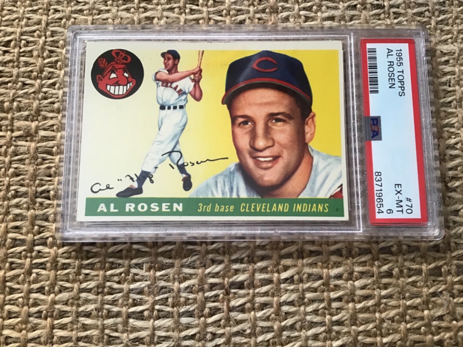 pchem-1955 Topps Al Rosen #70 PSA 6 EX-MT Cleveland Indians Very Nice