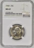 1968 25C Washington Quarter Dollar NGC MS67 4707080-009