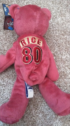 San Francisco 49ers Jerry Rice Red NFL Plüsch Beanie Bär 1998 Limited Treasures - Bild 2 von 2
