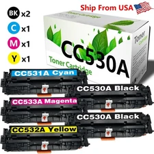 (5PK,2BCMY) CC530A-3A 304A Toner Cartridge for CM2320fxi CP2025 Printer
