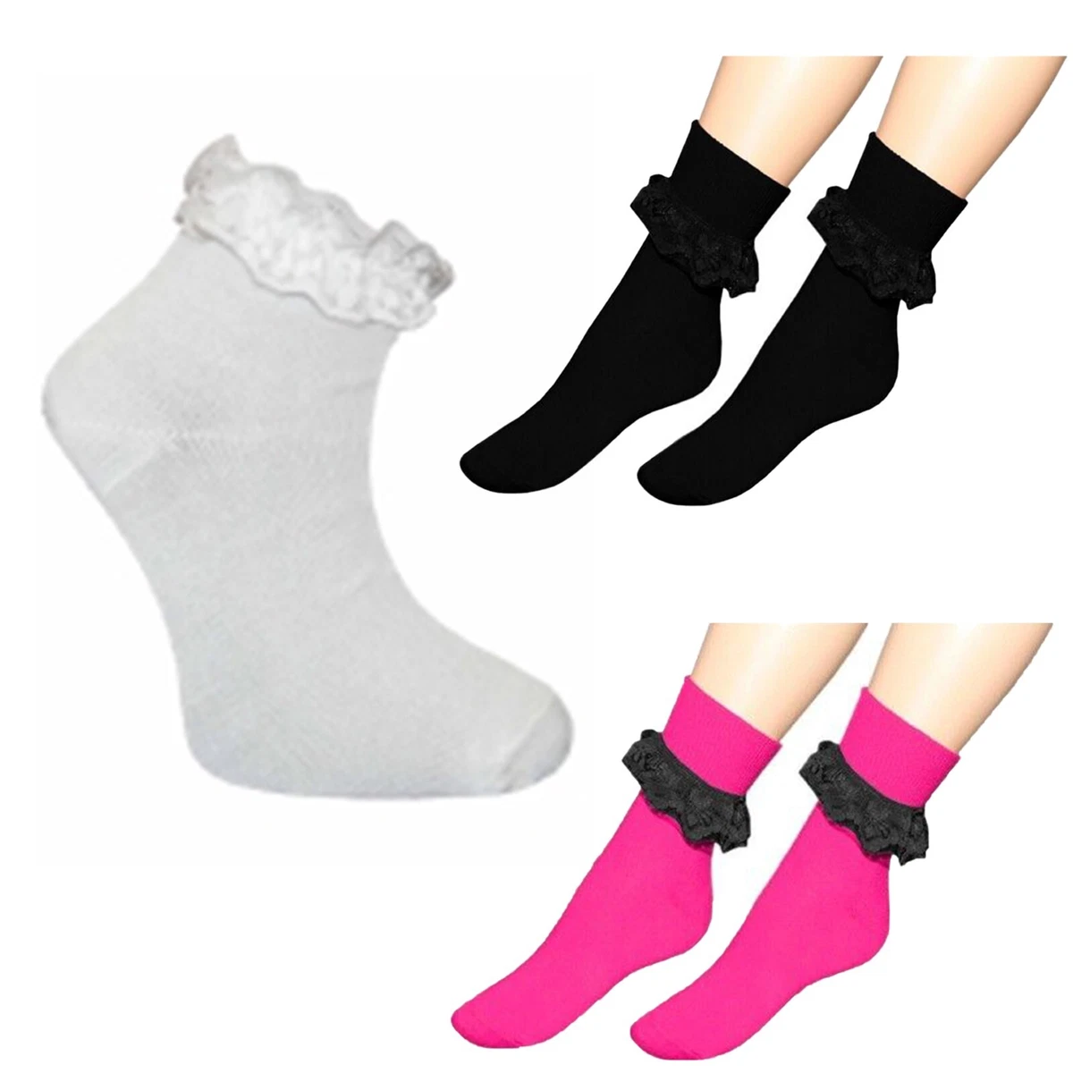 Ladies frilly socks deals