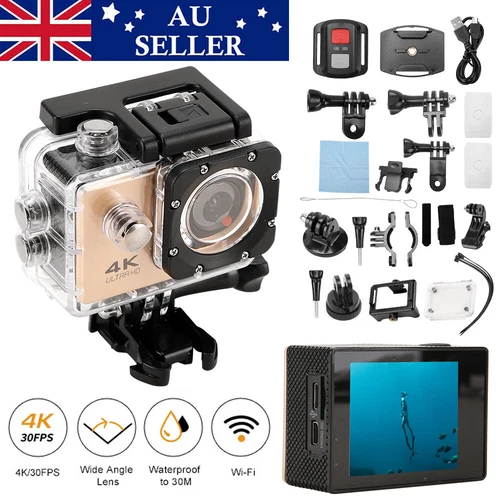 Action Camera Waterproof 4K HD Video For GoPro Sports Recorder 16MP Underwater