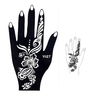1 X Henna Tattoo Schablonen Fur Hand Y027 Ebay