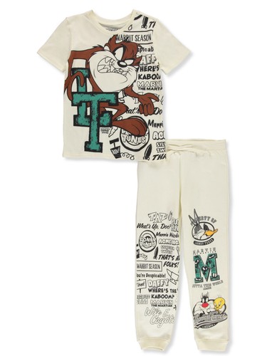 Conjunto de 2 piezas de joggers de taz Looney Tunes para niños
