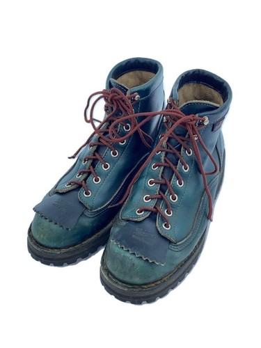 Danner lace-up boots blue leather US8 Used From Japan - Picture 2 of 9