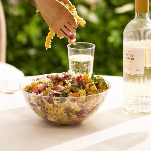 5 Clear Hard Plastic Salad Serving Bowls for BBQ, Parties & Events - 1500ml - Picture 5 of 7