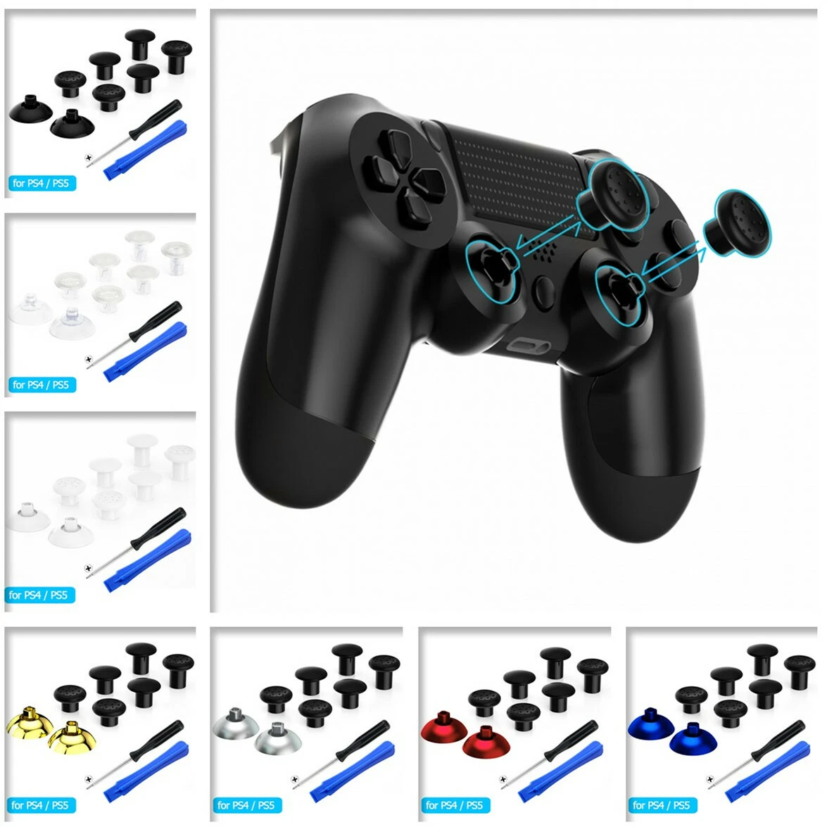 Tag det op Luscious Blossom Ergonomic Interchangeable Adjustable Analog Sticks for P5 and for PS4  Controller | eBay