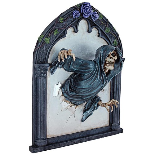 Angel of Death Mirror Portal to the Underworld Grim Reaper Skeleton Wall Frieze - Picture 4 of 10