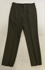 Vintage Army Dress Trousers Men  s 34R Wool Polyester Blend Gabardine Green