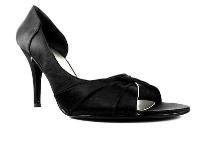 Nine West Women's Chictochic D'Orsay Pumps Black Satin Size