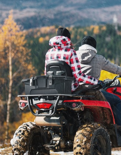 ATV Rear Rack Cargo Box Locking Storage Trunk Box For 0.75"-1" ATV Tube 2883258 - Picture 9 of 12