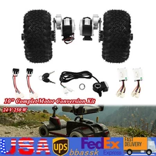 10" Complet Motor Conversion Kit 24V 250W Double Wheel for Electric Cart Scooter