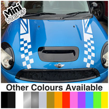MINI COOPER BONNET STRIPES UNION JACK CHECKERED SIDE RACING VINYL GRAPHICS