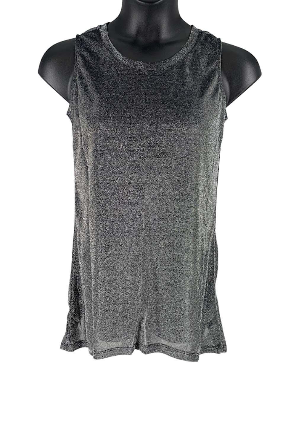 Многослойная майка с логотипом Lori Goldstein из металлической сетки черного цвета