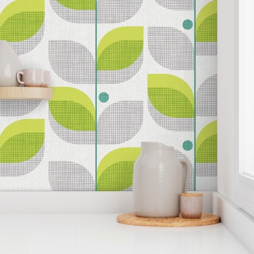 Wallpaper in Jungle flora-leaves-jumbo scale Designs by ottomanbrim 2 ft x 12 ft - Picture 5 of 5