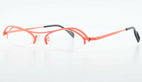 THEO Belgium Glasses Frame Model 5 Season 21 half Rim Design Crazy Angular - Picture 4 of 10