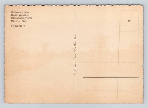 AK Holländische Windmühle Niederlande Kanal - Bild 2 von 2