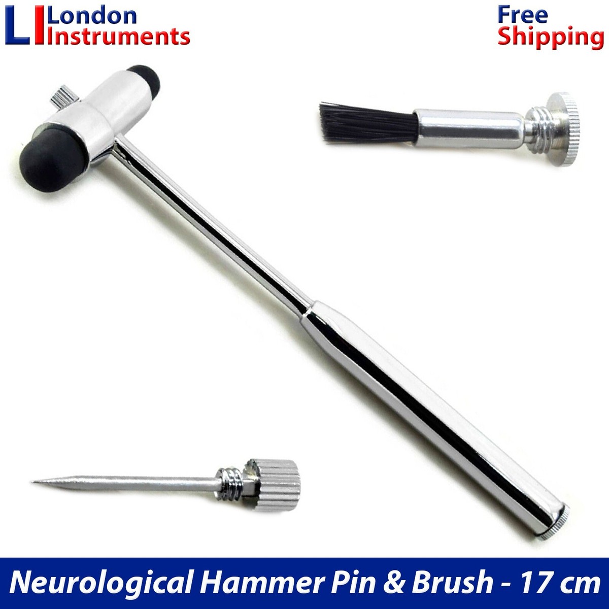 Lot De 3 Marteaux à Réflexes Neurologiques Taylor - Acier Inoxydable - Pour Tests Médicaux Ou BDSM