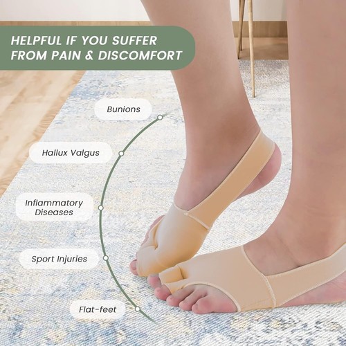 Toe Bunion Corrector Straightener Gel Hallux Separator Splint Valgus Protector B - Picture 2 of 6